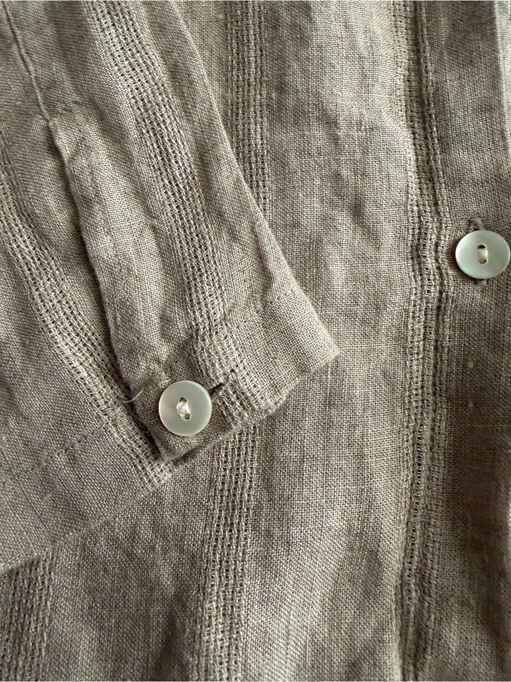 🤎💛🌾GAP Oatmeal Linen Shirt Blouse NWT - Picture 3 of 5